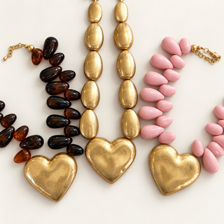BIG BEAD HEART NECKLACES