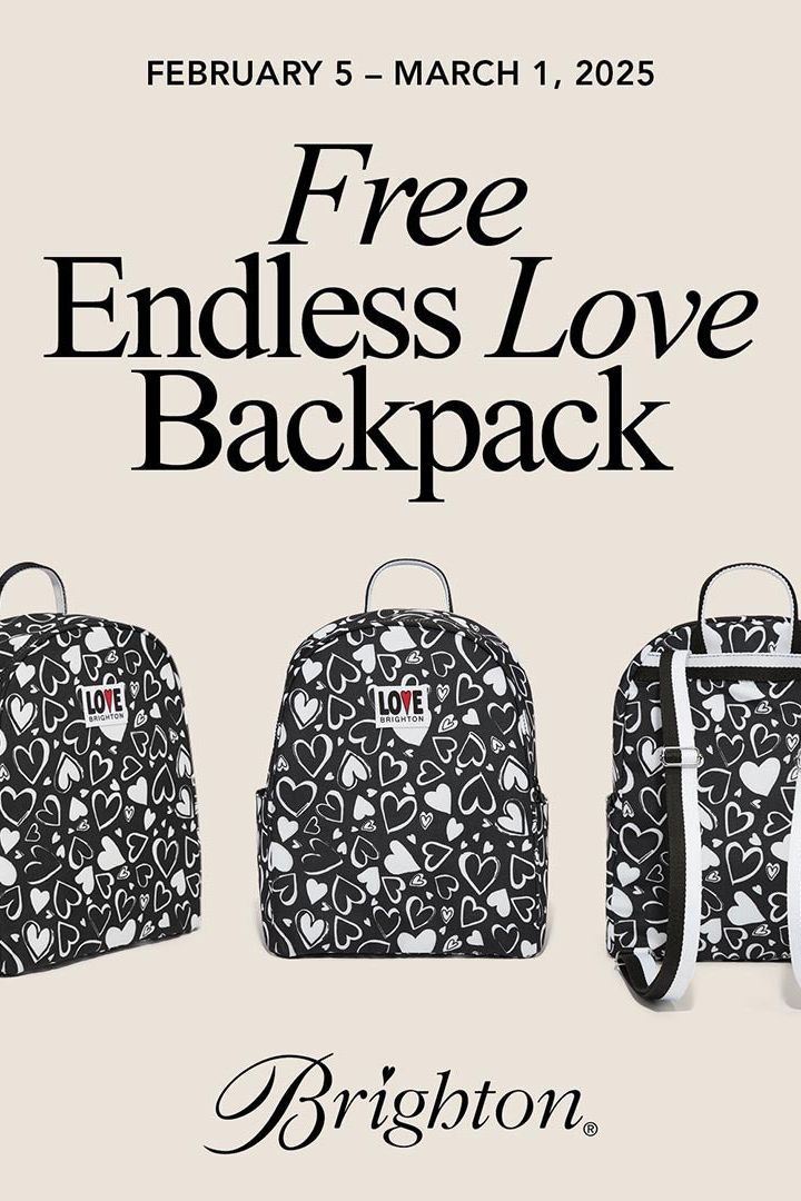 FREE BRIGHTON Endless Love Backpack  w/$150 Brighton Purchase