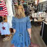 EASEL DINA DENIM DRESS 71929