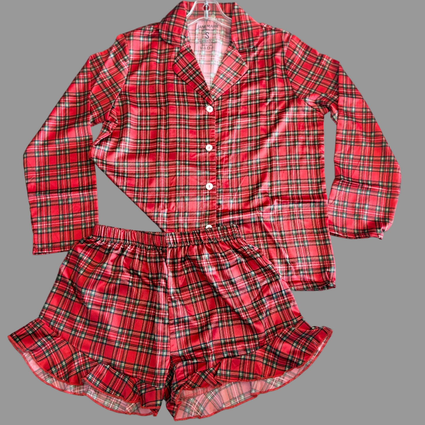 PLAID SHORTS PJ SET