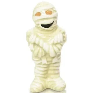 Mummy-shaped toy on a white background