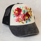 TRESSA NEEDLEPOINT TRUCKER HAT