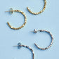 PURA VIDA EARRINGS, DIAMOND CUT HOOP Silver