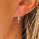 PURA VIDA EARRINGS, STONE HOOP