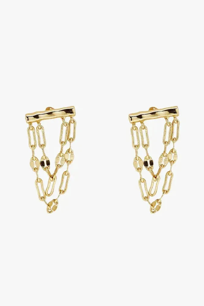 PURA VIDA EARRINGS, DRAPED BAR