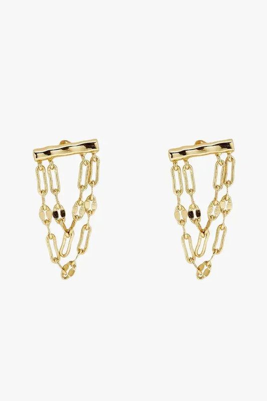 PURA VIDA EARRINGS, DRAPED BAR x