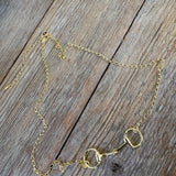 Boho Sol Brass Horse Snaffle bit Necklace