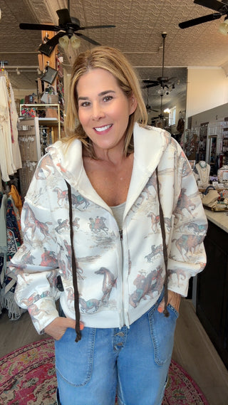 CORINNE HORSEY ZIP UP 80014