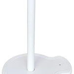 White stand with a cylindrical object on a white background