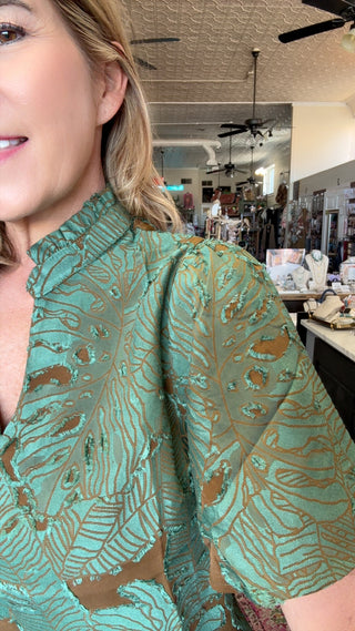 ELLE GREEN TOP 37219