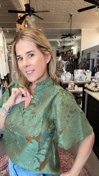ELLE GREEN TOP 37219