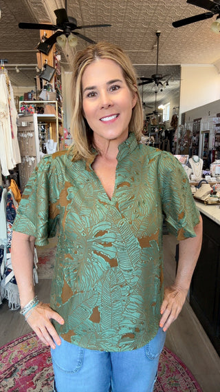 ELLE GREEN TOP 37219