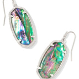 Multicolored earrings with a white background