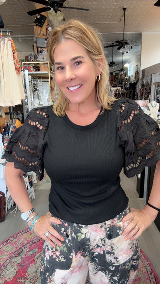 BIANCA LACE SLEEVE TOP 2004