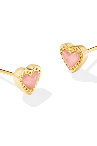 Kendra Scott Ari Heart Gold Stud Earrings