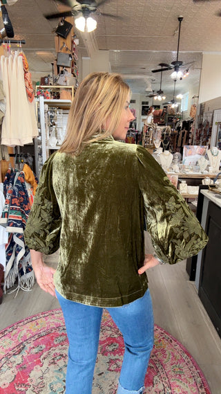 JOHN MARK VERONICA VELVET TOP 46626