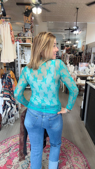 TURQY LACE MESH TOP 1221