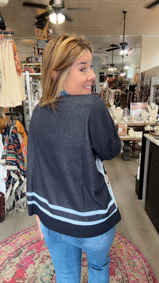 BRONC BLUES CARDIGAN