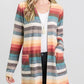 X Striped Cardigan Red/Teal 1072