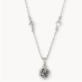 SALE * KENDRA SCOTT NOLA NECKLACE ~ RHODIUM PLAT DRUSY