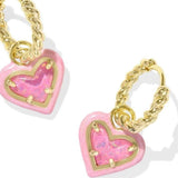 KENDRA SCOTT ARI ENAMEL HEART EARRINGS / NECKLACE