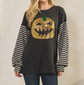 PUMPKIN TOP in BLACK 8022