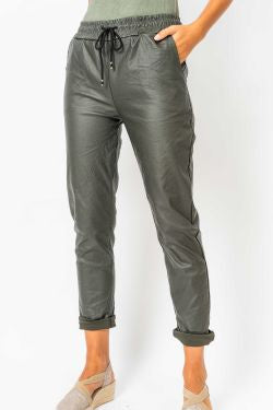 PLEATHER PANT 50268