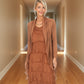 MADE IN ITALY SILK LONG RUFFLE JACKET 2711