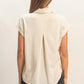 CAP SLEEVE TOP 116 in ECRU