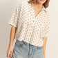 POLKA DOT TOP 417 in OATMEAL