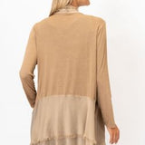 MADE IN ITALY SILK LONG RUFFLE JACKET 2711