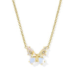 Opal irredescent necklace in gold