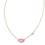KENDRA SCOTT RHODIUM HOT PINK LIPS