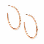Metal hoop earrings with crystals