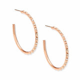 Metal hoop earrings with crystals