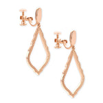 Rose gold clip on earrings