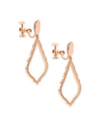 Rose gold clip on earrings
