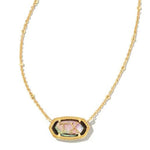 Gold chain with abalone stone and TX