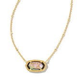 Gold chain with abalone stone and TX