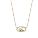 Necklace with a pendant featuring a small figurine on a white background