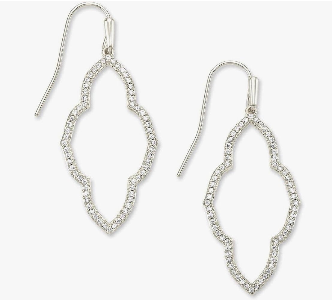 KENDRA SCOTT ABBIE OPEN FRAME EARRINGS ~ 2 COLORS, 2 SIZES