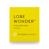 Yellow box of Lobe Wonder earring support patches by Kendra Scott on a white background