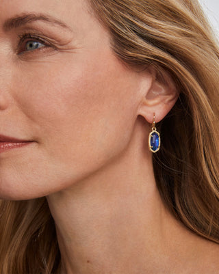 LADY WITH BLUE LEE DROP EARRING