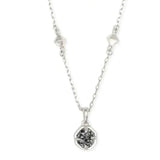 KENDRA SCOTT NOLA NECKLACE ~ RHODIUM PLAT DRUSY