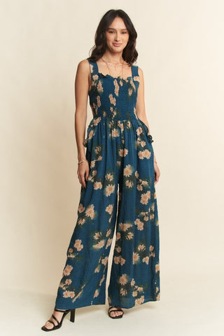 TIANA TEAL JUMPSUIT 30847