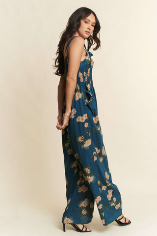 TIANA TEAL JUMPSUIT 30847
