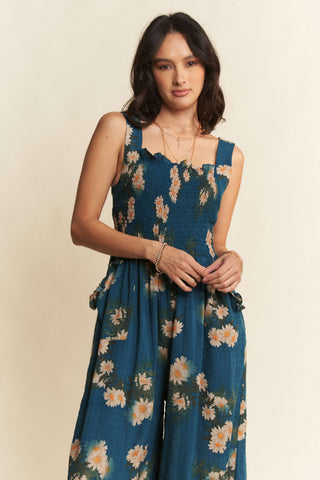 TIANA TEAL JUMPSUIT 30847