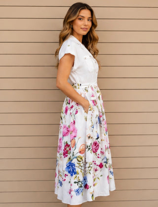 FERN DRESS in WHITE