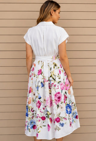 FERN DRESS in WHITE
