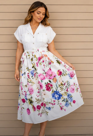 FERN DRESS in WHITE